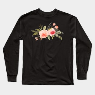 ORANGE PINK BLOOM BLOSSOM ROSE Long Sleeve T-Shirt